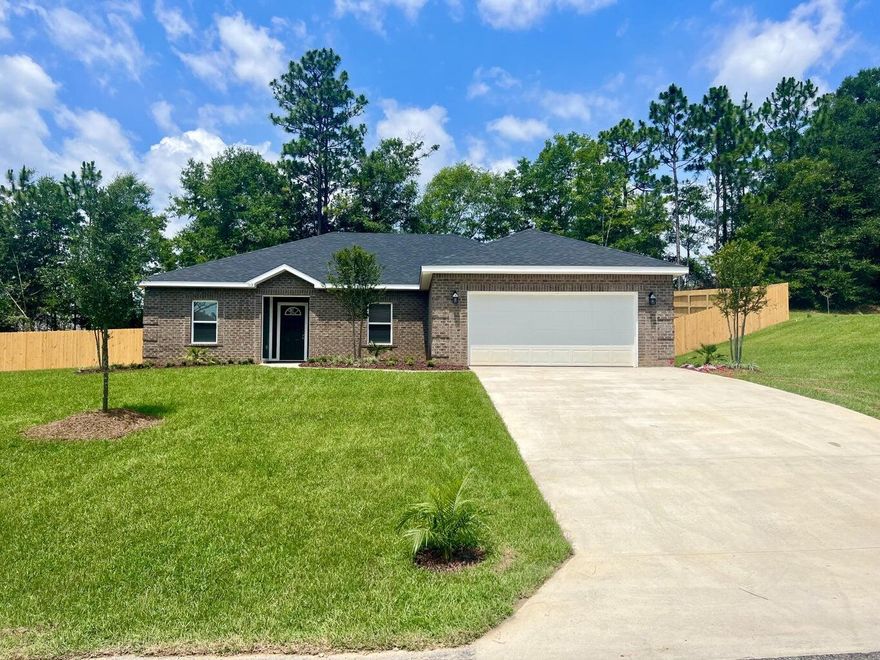 Beautiful 4 bedroom 2 bath home in north Crestview! This 'like new' home has only been occupied for a short time and the owners are sad to leave it! It features a spacious, open, split bedroom floorplan. There's LVP and tile in the main part of the house and carpets in the bedrooms. The living room, kitchen and dining area are all open for great site lines and use of space. The closets have been upgraded with functional shelving and hanging racks and the 4th bedroom is placed in a great location and would also make a good office, library, play room or craft room. The sky's the limit! There's a beautiful kitchen with granite counter-tops, and a center island/breakfast bar, that overlooks the living room. The master bath has a large garden tub, double vanities, water closet and walk-in clos