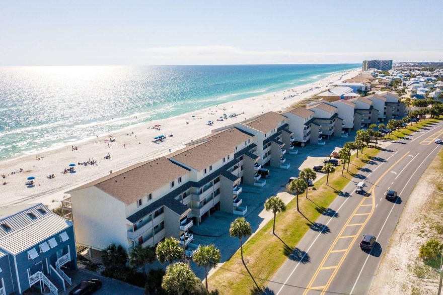 Situated GULF FRONT on the quiet, low density, West end, looking directly over the sugar-white sand of the most beautiful beaches in the country.  Ramsgate Harbor, unit W45,was refitted wall to wall in 2018 with new, flooring, cabinetry, granite, AC, appliances, lights and plumbing.  It has 2 separate balconies to soak up the view, this unit is used consistently with owners and guests and is a most wonderful getaway on the most desirable spot on the beach. Located only 2 miles from the scenic Hwy 30A beach communities, and just down the road from Pier Park, it is close to many attractions and yet on a quiet low density part of the the beach.  Call me today to book your private showing and offer on your slice of heaven.