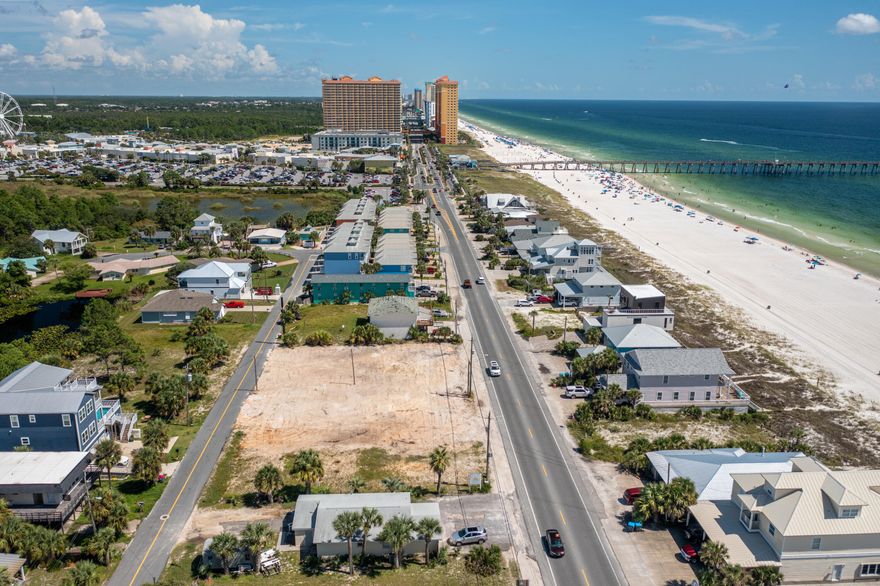 Rare opportunity to own a triplex and vacant land on Front Beach Road with Gulf views! All units consist of 2 bedrooms and 1.5 bathrooms. Prime location just minutes away from Pier Park and situated across the street from the beautiful white beaches of the Emerald Coast! Rental projections exceed 50k per unit after renovation. Steps away from two beach accesses, close to shopping, dining and entertainment. This listing is for 16416 and 16418 Front Beach Road. Call for a showing today!