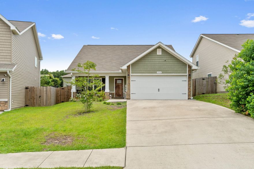 ***Home is currently Under Contract.  Seller is still allowing showings and accepting backup offers.Everything about this stunning and well maintained home is ready to welcome you!  Walk in through the keyless-entry front door and be greeted with beautiful flooring that leads to a spacious living room that seamlessly transitions to the dining area, an inviting breakfast bar and gorgeous kitchen with white cabinets and stainless steel appliances.  For ultimate privacy, the master suite is located on the first level of the home and boasts a decorative ceiling fan, a spacious master bathroom that has been freshly painted, double vanity, garden tub, stunning light fixtures, separate shower and walk-in closet.  On the second level you will find three spacious bedrooms,