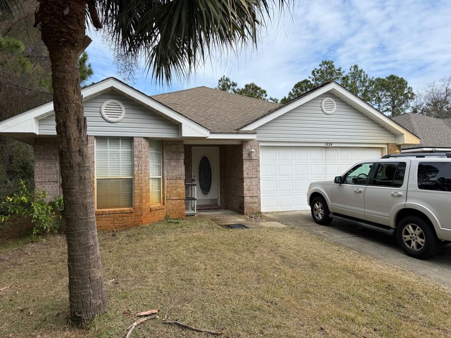 Spacious home located near Hurlburt Field. Home is nestled in the end of a cul-de-sac. Plenty of room. Buyer to verify all pertinent information including square footage and lot dimensions.Property is being sold As Is.