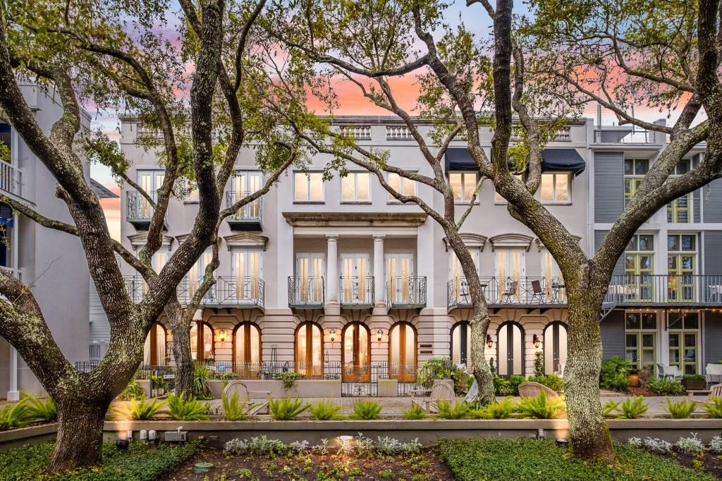 'THE RENAISSANCE HOUSE' is the largest individually owned structure of over 5,000 square feet in Seaside.Inspired by the famous 19th century British Architect, John Nash, the Renaissance House stands alone as the significant classic Architectural image of Seaside, incorporating cast stone columns and details. Standing three floors, the retail shop is housed on the first floor; architectural offices and grand rental unit, the Maidens Chamber on the second floor; it is crowned by its penthouse suite on the third floor, The Conservatory, home of its owners, Carolyn Pendleton and Victor Bowman, designers and occupants.