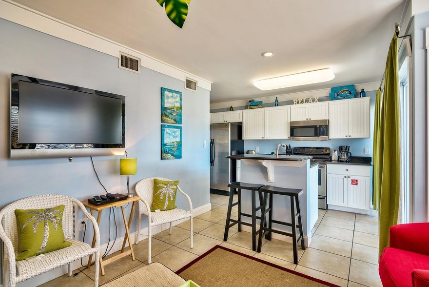 Ground floor, extensively updated, fully furnished end unit at the gated resort of Sandpiper Cove is by far one of the nicest units in the complex! This is one of the rare one bedroom units that also has a BUNK BED ROOM, so it can sleep up to 6 people. The deck is extended and overlooks the fairway. The galley style kitchen offers stainless steel appliances, as well as updated counters and cabinets. The bathroom has been totally renovated and features a large tiled walk-in shower. All rooms include flat screen televisions, and the roof was just replaced in January 2016. The unit also features crown molding and a tankless water heater. The unit also has a phenomenal rental history with a 2015 gross rental income of $17,552 and 2014 of $15,987. 2016 already has bookings ready to go!...