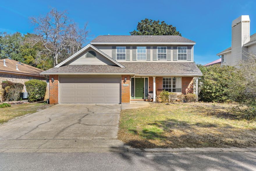 Brand new HVAC! Discover comfort, space, and location in this beautifully maintained 4 bedroom, 2.5 bath single family home in Mary Esther, just across the highway from the scenic Santa Rosa Sound.This spacious residence features a two car garage and a thoughtfully designed layout perfect for both everyday living and entertaining. The main living room flows seamlessly into the dining area. The open concept kitchen offers abundant cabinet storage, a gas stovetop, breakfast bar, and easy connection to an additional family room. The cozy natural gas fireplace in the additional family room creates a warm gathering space and opens directly to the backyard, where you'll find a privacy fence, picnic area and fire pit ideal for outdoor enjoyment. A convenient half bath is located on the first floor for guests. Upstairs, the primary suite includes a master bathroom with a shower and tub combo with a double vanity bathroom and generous closet space with built-in shelving. Three additional guest bedrooms are located upstairs with their own ceiling fans and closets. The guest bathroom is located upstairs with a shower and tub combo with a single vanity. Check out the 3-D Video Tour online to see the layout. 

Perfectly positioned for commuters, this home is approximately 3 miles from Hurlburt Air Force Base,  14 miles from Eglin Air Force Base and 9 miles from Juana's public beach, offering both accessibility and coastal lifestyle convenience. A fantastic opportunity to own a spacious home in a prime location. Schedule your showing today!
