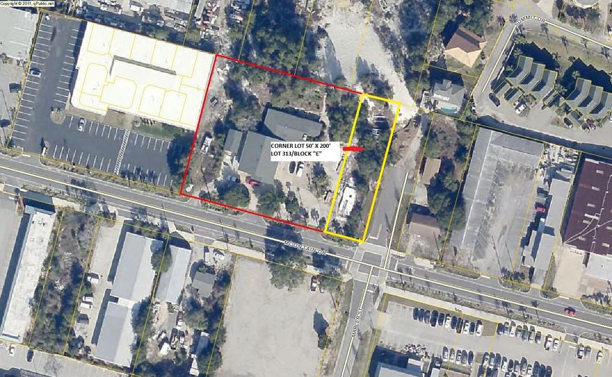 50' X 200' COMMERCIAL CORNER LOT LOCATED ON MOUNTAIN DRIVE ONE BLOCK NORTH OF HWY 98 (HARBOR BOULEVARD) AND ACROSS FROM DESTIN CITY PARKING LOT. Zoning Commercial Trades and Services.