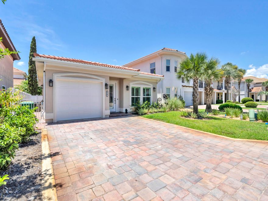 Price reduced and ready to SELL! ONE-OF-A-KIND! This exceptional Calusa Bay home has never been on the market. Constructed just two years ago by a reputable, local builder, it is one of the very few SINGLE-STORY homes in the whole community. This custom build was meant to be a forever home and has ALL the upgrades you would anticipate. Upon entering you will observe the spacious 9ft ceilings, plantation shutters on all windows, and lovely built-in gas fireplace with cabinets. The open concept flows to the modern kitchen with top-of-the-line quartz countertops, gas stove, and stainless steel appliances. Being a 2023 home means everything is only 2 years old! Both bedrooms are situated at the rear of the home and each features an en-suite bath, privacy windows, and sliding glass doors to the back patio. Each bathroom is GORGEOUS and features a frameless glass tiled shower with a tub/shower combo in the second bath. Inside the laundry room is a sink and additional cabinet space. Plus the existing washer and dryer will remain with the home. Outside on the paver patio is plenty of space for entertaining and relaxing. There is a tall fence for privacy and a retractable awning along the length of the patio to keep things shaded on summer days. The one-car garage is convenient for a vehicle or additional storage. Plus, there is a Generac generator for peace of mind. 
Calusa Bay boasts comparatively low HOA fees while still being a gated community with a refreshing community pool for residents to enjoy. No short term rentals are allowed, which contributes to the neighborhood atmosphere. It's a golf-cart friendly community and only a short drive to the Regatta Bay Golf Club. The location is superb. It is less than 2 miles to Destin Commons with 85+ shopping and dining options including Whole Foods, Lowe's, and many top-rated restaurants. There are also several beach accesses within a few miles of the home to enjoy beautiful white sand and Emerald water. Schedule your showing today!