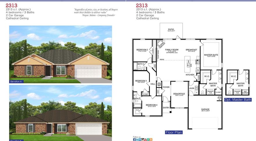 This 2313 sq ft home comes with several upgrades. Granite in kitchen, a 14x 16 covered rear porch and upgraded flooring throughout with carpet in bedrooms. There is a separate shower in master bathroom with a walk in closet.Huge family room includes a cathedral ceiling open to the large breakfast area. This floorplan is sure to please!