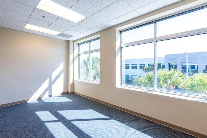Class A office space available For Lease in Beckrich Office Park Building II. This unit is comprised of approximately 1,500 square feet, with 6 private offices and a reception area and located on the second level. Located in the heart of Panama City Beach's commercial activity less than 1 mile from the Gulf of Mexico. Rare opportunity to capture this space alongside some of the area's most notable business operations. Featuring newly remodeled commons areas and a predominant stance at the intersection of Highway 98 and Richard Jackson Blvd. Leases are triple net, per which standard base rent excludes property taxes, insurance, common area maintenance, wifi, cable, and telecom.