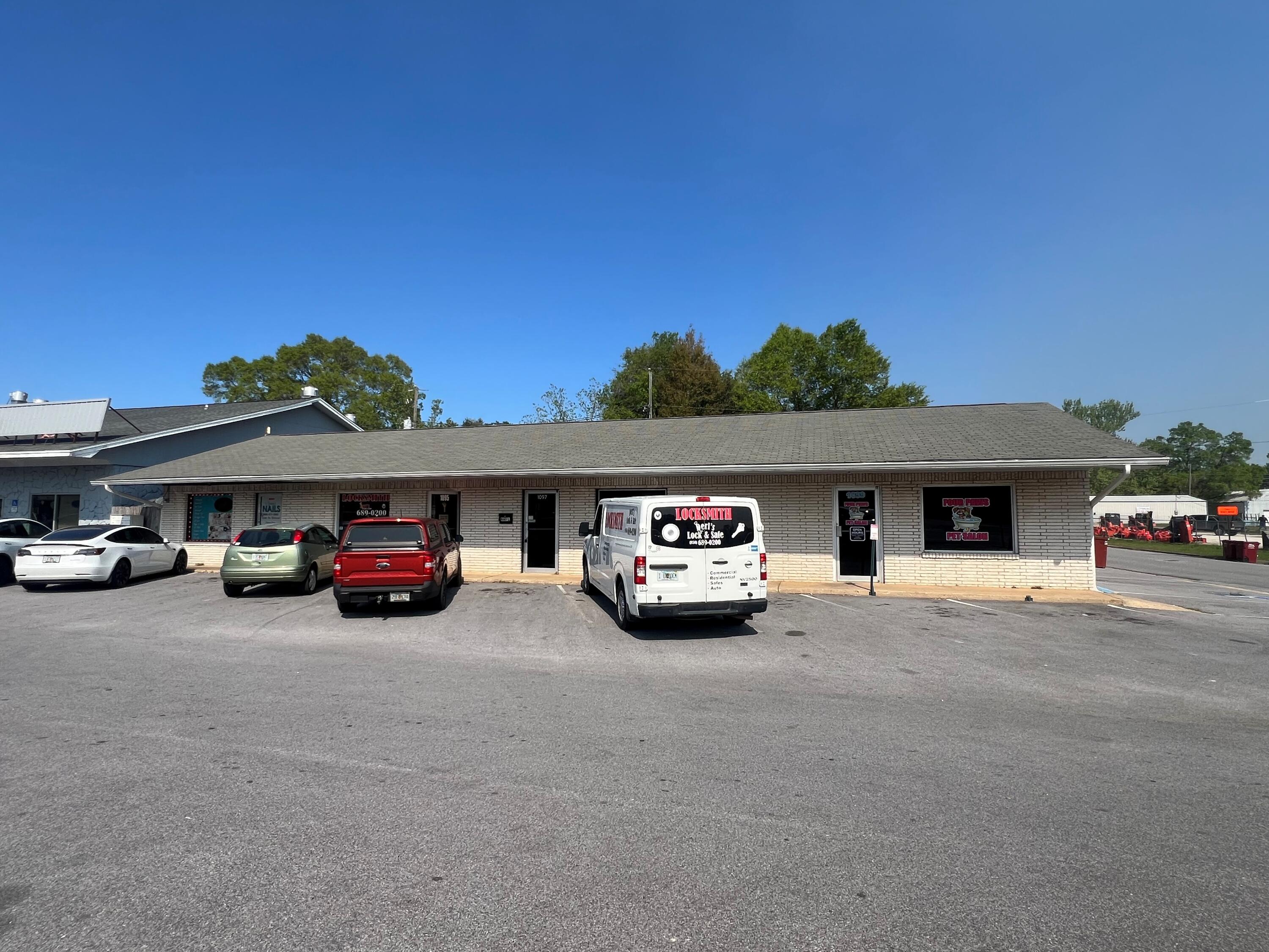 Prime Retail or Office Space in the Heart of Crestview - High Traffic Corner Location!Discover an exceptional opportunity to position your business at 1097 S Ferdon Blvd, Crestview, FL, located prominently at the corner of Hwy 85 (S Ferdon Blvd) and E Robinson Ave. With an Annual Average Daily Traffic (AADT) count of 48,000 vehicles (FDOT), your business will benefit from maximum exposure in one of Crestview's busiest corridors.This versatile approximately 832 sq ft commercial space features:- Three separate rooms - perfect for retail displays, private offices, or treatment rooms- A restroom for convenience- A kitchenette area with a sink - ideal for break space or light food prep- Owner flexibility to customize or modify the interior to suit your unique needs.