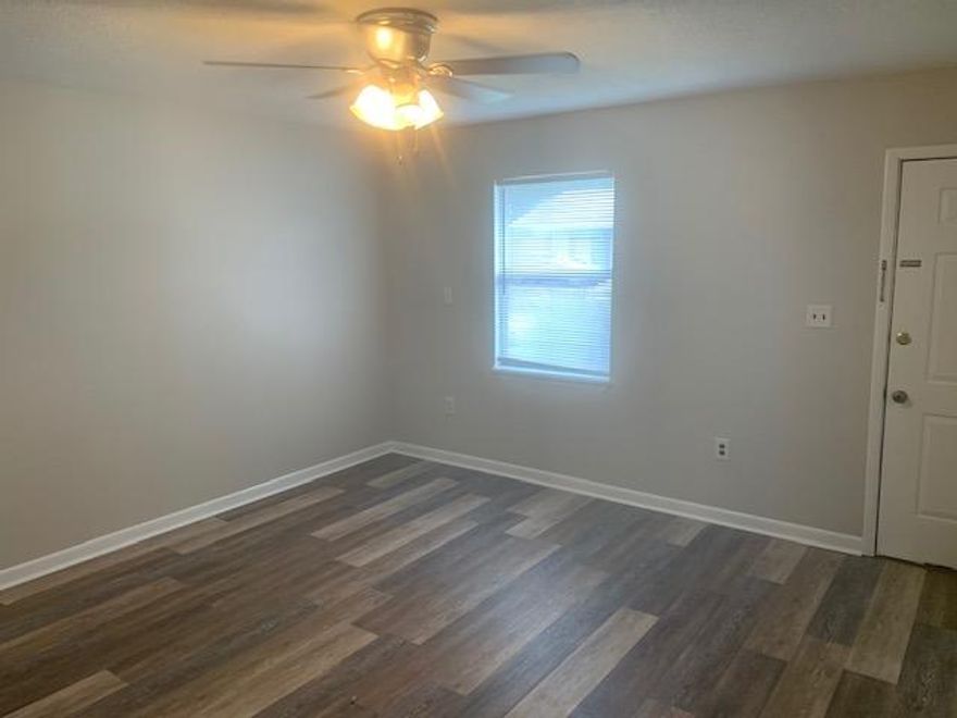 Nice end unit, one story townhome. Good sized bedrooms, connected outside storage with inside washer/ dryer hook up. Plenty of kitchen cabinet and counter space with additional dining area. Lawn maintenance provided
