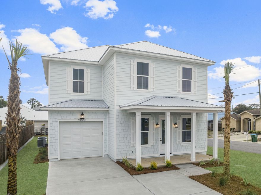 Check this price for this spacious Inlet Beach house which has five bedrooms, four baths.  This coastal house is perfect for your personal home or a great investment property.  Enjoy the tranquility of the west end lifestyle of Panama City Beach.   Located only a short drive to the largest public beach access in Walton County, the public boat launch at Lake Powell, 30A for shopping and entertainment, Camp Helen State Park and the excitement of shopping and tourist attractions in and around Pier Park.  This newly constructed house not only has five bedrooms but also an area for a game room making this an ideal rental investment opportunity or a perfect beach residence for a family that enjoys entertaining.  The kitchen has numerous upgrades to include custom cabinets, granite countertop