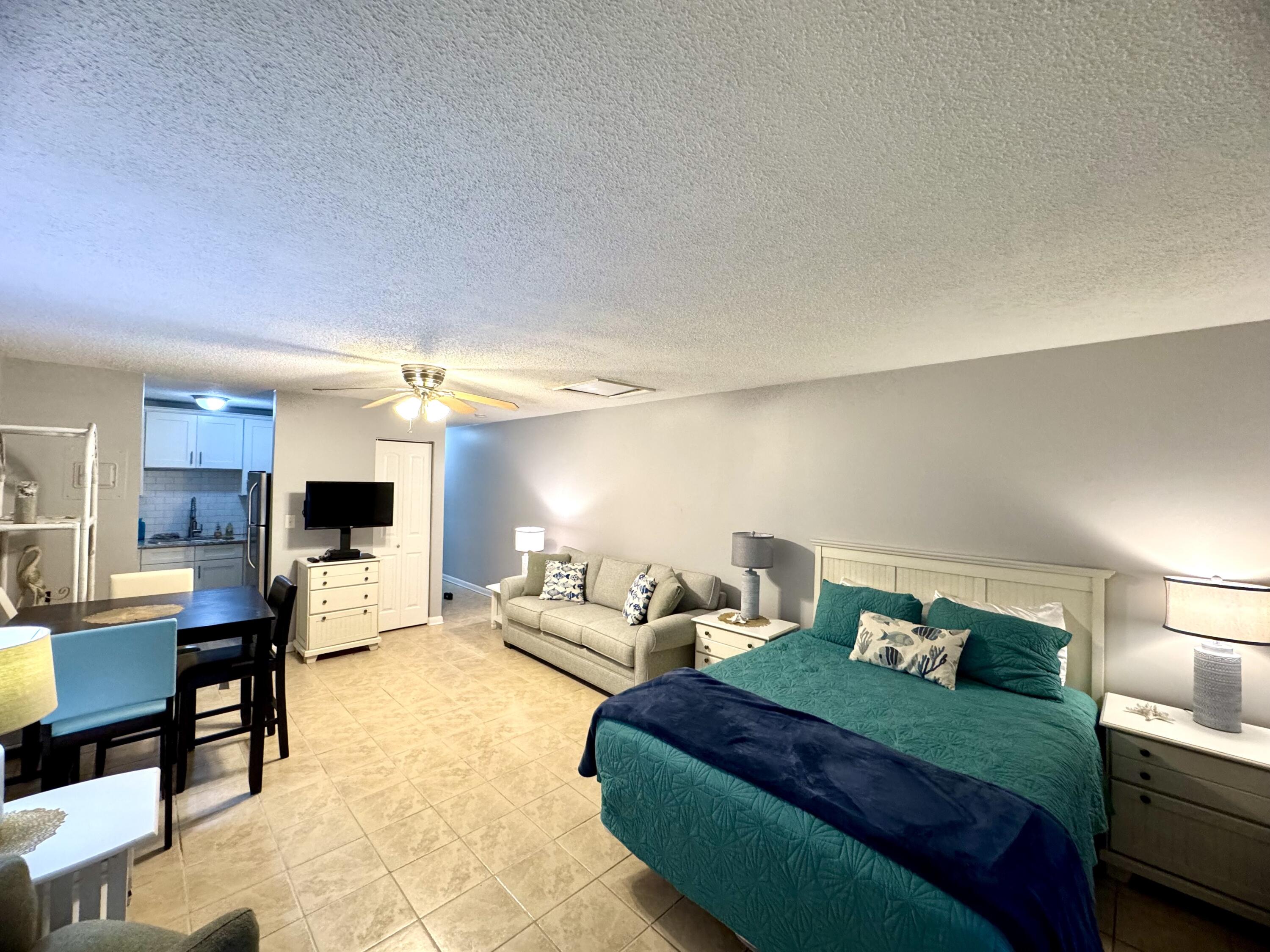 Lovely remodeled first floor unit in Lullwater. Walk to the beach, or walk to Pier Park from your conveniently located studio condo. This is move in ready, and a must see! One month free rent for qualifying tenant. Text to view 850-375-7000.