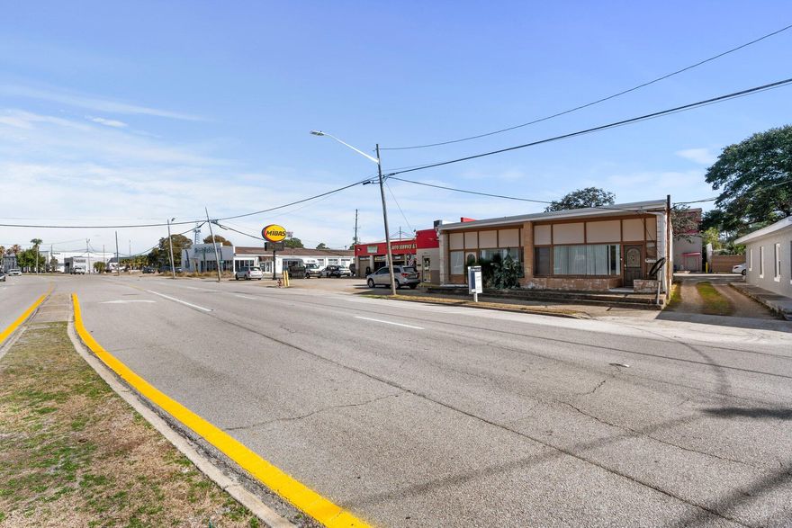 Now available to purchase is a 2,420SF property located just off of Highway 98 in Downtown Ft. Walton Beach. It is currently subdivided in two units with a long-term tenant occupying one of the units. This property has dedicated parking and on-street public parking available for it's use. The access road off of Eglin Parkway is owned by this property. A new roof was installed within the past two years. There is one water main for the property and the remaining utilities are metered separately.