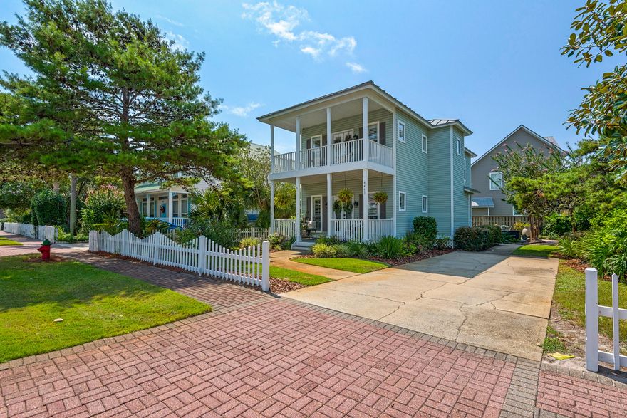 Located in Crystal Shores ,the heart of Crystal Beach is this upgraded Florida Coastal Cottage.. European oak floors throughout the home, upgraded kitchen appliances and bathroom, crown molding, plantation shutters. Each bedroom has its own bath. Beautifully furnished. Cozy, private backyard as well as private balcony off the Master bedroom. Next door is the community pool, there is room to add a pool as well as a garage, if u desire. Easy stroll to the Beach, with close access to the pavilion at the Shores of Crystal Beach which has showers, bathrooms, and picnic tables. A perfect choice for your primary residence, second home, or a rental investment!
Buyer to verify all measurements.