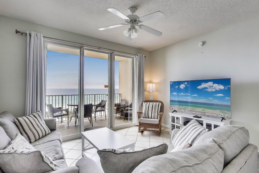 Enjoy your coastal dream in this stunning 2-bed, 2 bath condo at Majestic Sun in Miramar Beach, FL. Thoughtfully updated with modern finishes, new furnishings, and appliances, this serene retreat boasts breathtaking Gulf views and a private balcony for shoreline breezes. Perfect as a primary home, vacation escape, or high-yield rental. Seascape Resort offers 2,000 ft of pristine beach, indoor/outdoor pools, 2 hot tubs, a fitness center, and a 3-story parking garage. Steps from top dining and shopping, this elegant condo blends luxury and practicality in an unbeatable location.