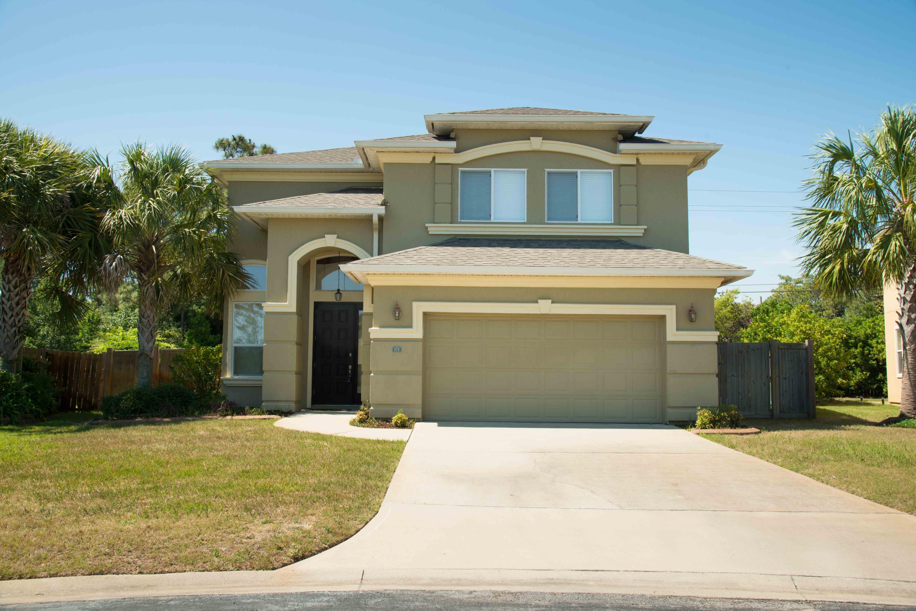 Beautiful contemporary stucco home close to bases. 2 Stories with soaring 20 feet ceilings in entry way, all bedrooms on the second floor. Granite counter tops and double oven in kitchen. Privacy fenced and lawn pump and sprinkler system. Over sized outside patio in back. All electric home. The Home Owners Association takes care of all lawn maintenance EXCEPT maintaining flower beds and that is the tenants responsibility. NO smoking inside home or garage, no pets allowed!