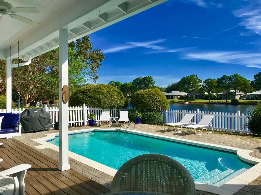 So many things to love about this home:
The perfect floor plan...2 bedroom suites on the first floor and 2 additional bedrooms on the 2nd floor. Great for when it's just the 2 of you and wonderful for times with multiple guests.
Beautifully manicured backyard overlooking Crystal lake and personal pool makes outdoor living a premium in this home.
If entertaining is fun for you, the open floor plan and bar area opening onto a comfortable, covered porch overlooking the pool and lake will be sure to please!
Curb appeal abounds in this quiet, lake community in Sandestin Resort with all of it's amenities.
The home has recently been renovated and is being sold furnished making your transition to the beach life as easy as bringing your swimsuits.