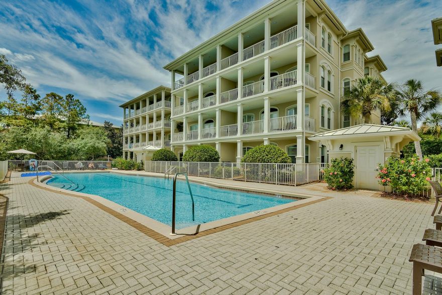 This beautiful condo in the highly sought after Villas at Seagrove is now available! Unit B201 offers Gulf views from the balcony and overlooks the huge community pool! At nearly 2,200 square feet, the spacious, open interior features 3 Bedrooms and 3 Full Baths and a large kitchen/dining/family room combo! Deeded beach access is just across the street and you're walking and biking distance to everything you'll need, including shopping, dining and the coveted Seaside community! These units rarely hit the market, so don't miss this incredible opportunity - call me today!