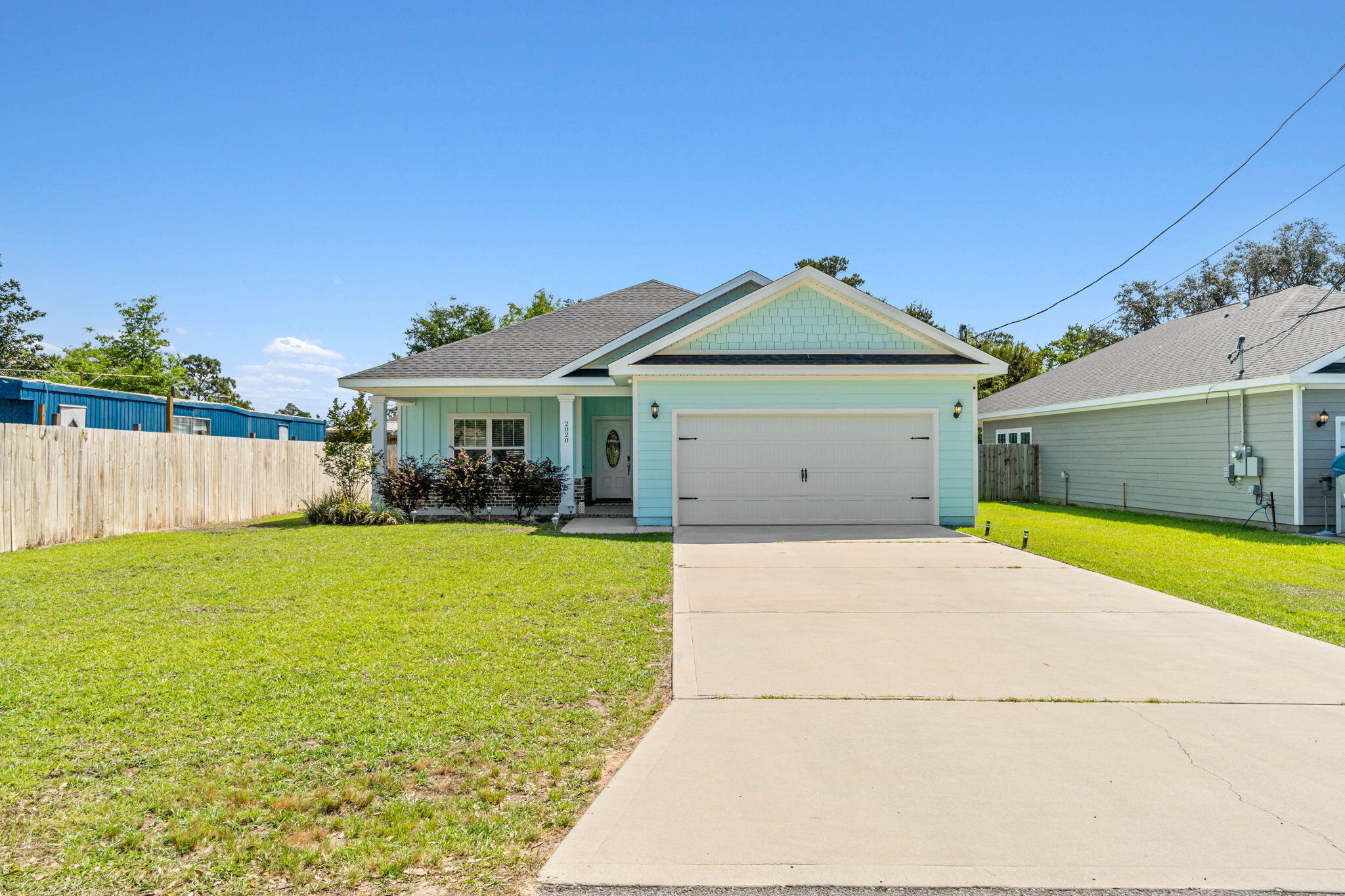 Navarre's newest listing is conveniently located within the heart of the area & ready for its next owners! This beautiful home has an open concept living area for easy entertaining, a split bedroom floor plan, and stainless steel appliances. Granite countertops, soft close cabinets/drawers, & LVP/tile flooring can be found throughout. The backlit double trey ceilings bring an elevated look to the great room, kitchen, & master bedroom. The large owner's suite includes a master bath with a garden tub, tiled shower, double vanity, & walk-in closet. Enjoy grilling within the shade of a covered back porch, or soak up some sun within the privacy of the fully fenced backyard. Be within close proximity to beaches, shopping, and military bases. Make your private appointment to view this home today!