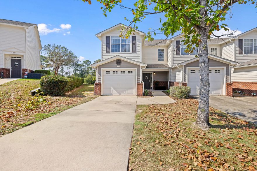 THIS END UNIT TOWNHOME BACKS UP TO THE PEACEFUL PRESERVATION AREA!  NEW ROOF! AC 2020! This property has 3 bedrooms and 2.5 bathrooms with a single car garage. There is tile in the wet areas, wood look tile flooring in the living room, and carpet throughout the upstairs. There is a half bathroom downstairs for guest use. The kitchen maintains stainless steel appliances with views of the living area, dining, and back patio. In addition, the laundry is on the main level, as well as, extra storage space under the stairs. The upstairs includes 3 bedrooms and 2 full bathrooms. All window treatments will remain in the home. The Primary bedroom has a private bathroom and spacious walk-in closet. Eagles Landing is located South of I-10 with easy access to both Anitoch and PJ Adams. The complex features a community pool and clubhouse, playground area, and additional parking for guest use. The complex also maintains a separate space for RV and boat parking- please see HOA for those guidelines.