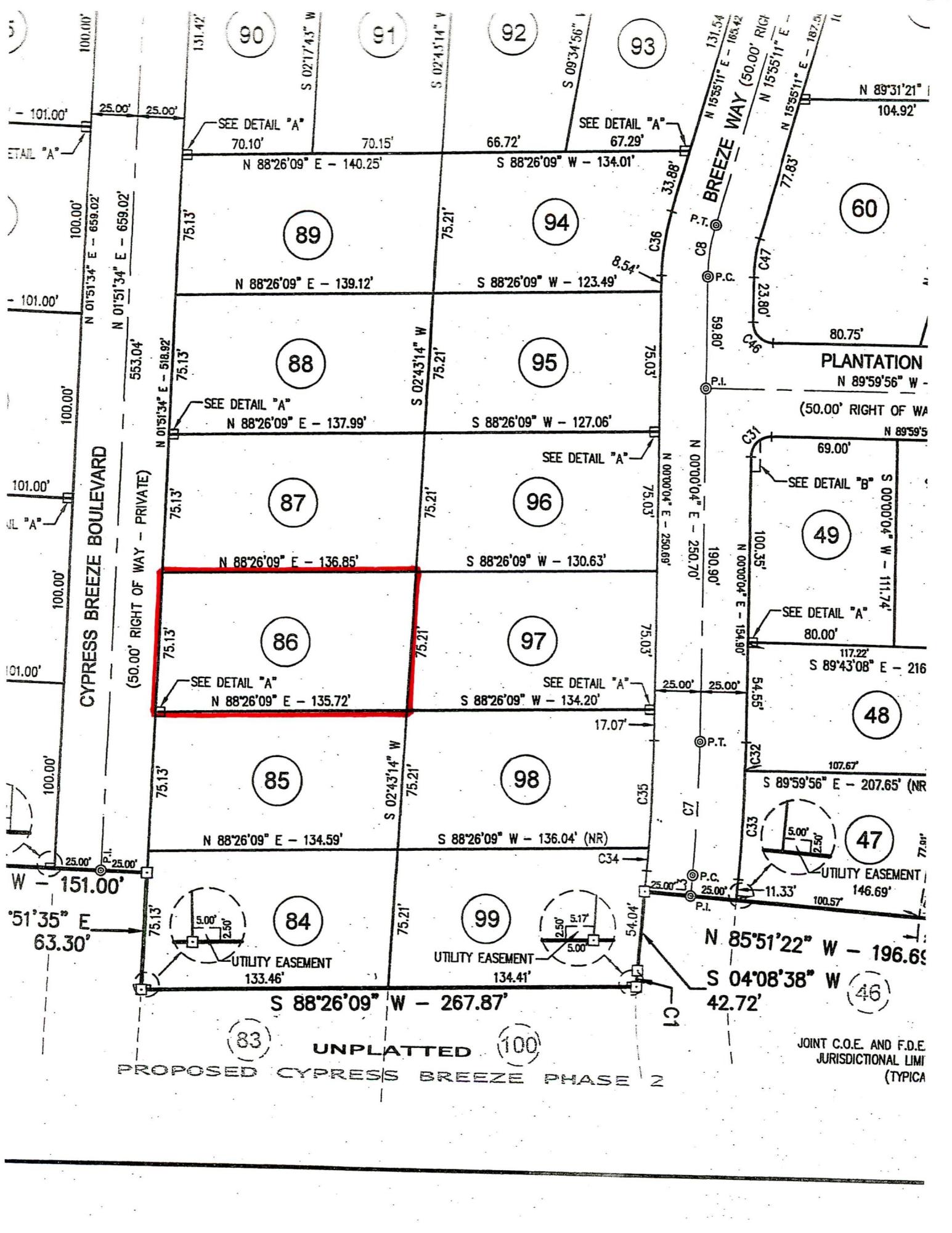 CYPRESS BREEZE PLANTATION - Land