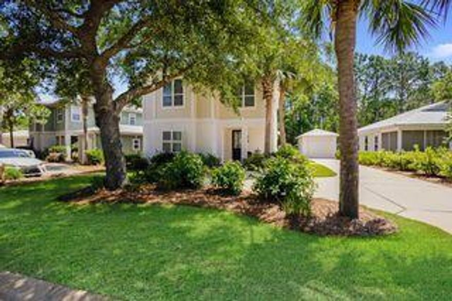Welcome to this inviting single-family home in the sought-after neighborhood of Crystal Lake within the Sandestin Golf & Beach Resort. Being sold fully furnished INCLUDING 4-Seater GOLF CART. As you enter, you are greeted by an inviting foyer creating a warm and welcoming ambiance as you walk into the open living/dining/kitchen area.  One bedroom with ensuite bath is located on the first floor.  The well-appointed kitchen features offers ample counter space, and a breakfast bar, making it a perfect setting for culinary enthusiasts and casual dining alike. Upstairs is the spacious primary bedroom with two walk-in closets, an en-suite bathroom, complete with dual vanities, a soaking tub, and a separate shower.  The two additional bedrooms and full bath complete the second floor. Step outside to the private backyard, backing to woods, where you'll find serene outdoor space perfect on the Trex patio for al fresco dining and enjoying the Florida sunshine. 
Located in the desirable area of the Sandestin Golf & Beach Resort, leave your car and enjoy the golf cart(included) way of life with convenient access to the Village of Baytowne Wharf, restaurants and shopping of Grand Boulevard and attractions, ensuring a lifestyle of ease and enjoyment for its new owners. 
Don't miss the opportunity to make this exceptional property your new home. Schedule a showing today and experience the beauty and comfort of 2046 Crystal Lake Dr.