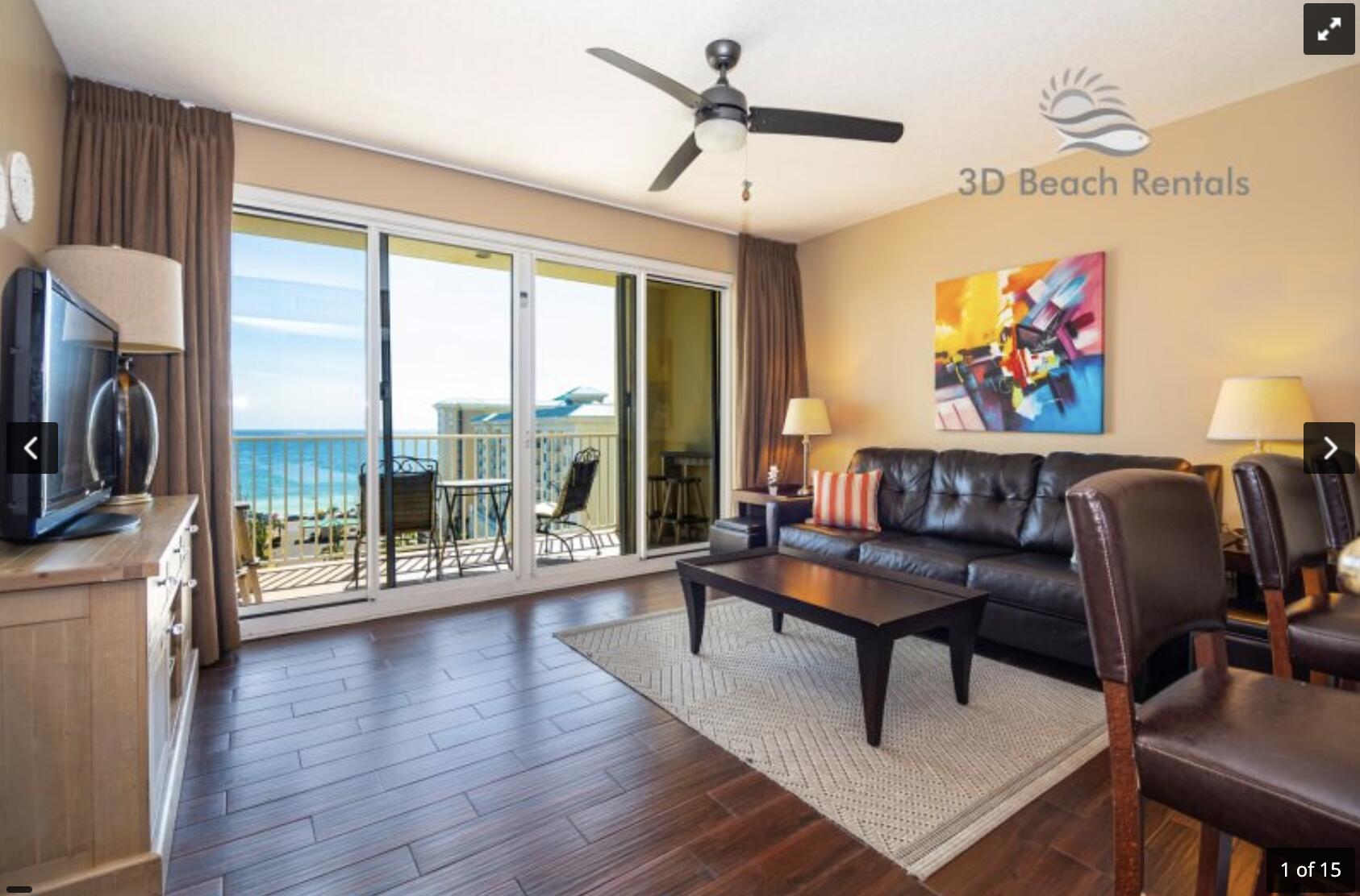This eleventh floor condo (1106), in Ariel Dunes I, features one of the best views in the building. A very short walk to a private beach and you will be relaxing in the sand. This condo sleeps 6 with a master bedroom, two built in bunk beds in the hallway, and a pull-out sofa in the living room. There are LCD TVs in the master bedroom and living room. Condo comes with in unit washer/dryer, wifi, cable TV, and fitness room access. Ariel Dunes provides all Seascape resorts amenities including: 18 hole golf course, 3 full size pools, basketball courts, tennis courts, pickleball courts, and full service Cabana Cafe restaurant with live entertainment. Has done over $40,000 in rental this year and already has this offseason booked.