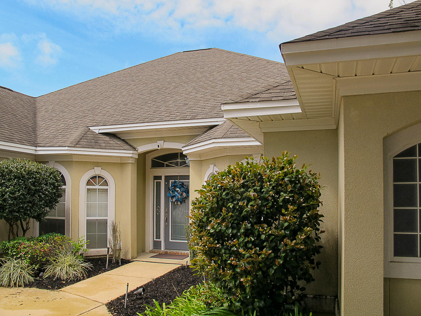 Make one of the largest homes in Bridgeport Colony, the only gated community in Fort Walton Beach, your own! This 4-bedroom 3-bath home has plenty of upgrades, including granite counters, newer LVP flooring and crown moulding throughout the common areas, and shiplap walls in the living room and one bath. A huge screened Florida room provides lots of covered space to hang out and relax in any weather, and a pergola in the backyard adds a decorative touch.As you enter the house, to your right is a formal dining room, and to your left is a bonus room, currently set up as a movie room. Straight ahead is the wide living room, anchored by a gas fireplace for cold nights, and open to the beautiful kitchen and a built-in breakfast nook. Just past is a bed/bath suite, (Keep reading...)