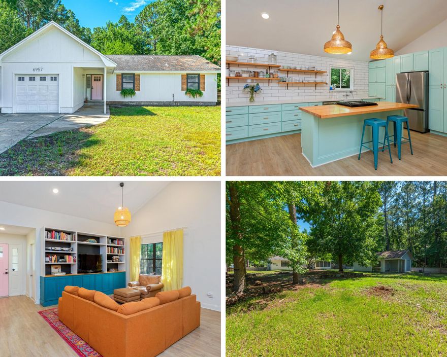 Come see this beautiful 3/2 located in Holley By the Sea. This home features an open floor plan with tons of cabinet space, granite counter tops in the kitchen with a butcher block island accompanied with a gas range! The living room has high vaulted ceilings with a large built in entertainment center. Relax in the Florida room or soak your cares away in the cast iron clawfoot tub located in the guest bathroom. The home is on .46 of an acre and has a detached garage in the backyard also. You also have access to Holley By the Sea Multi-million dollar facility with three pools, sauna, golf course, fishing pier and much more!