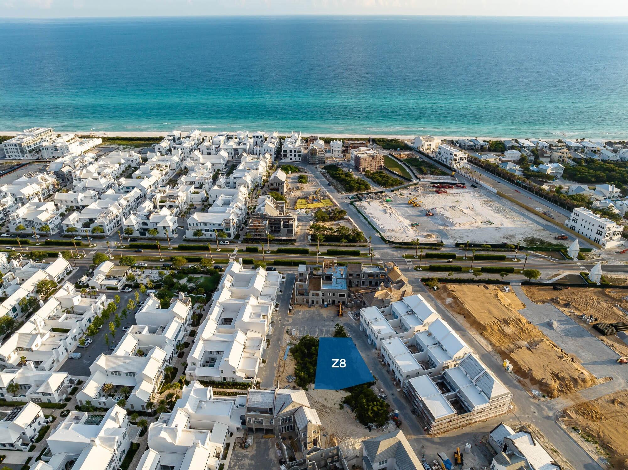 An unparalleled Alys Beach homesite opportunity awaits to create a masterful home design & custom home build.  Homesite Z8, located on Tea Island Street, opens to the Tea Island pedestrian path & pocket park providing a desired aesthetic appeal with privacy.  Homesite Z8 allows for a very generous home design, with allowable 3rd level roof terrace for entertaining beneath the stars, unprecedented outdoor courtyard design capabilities to create a memorable Alys Beach custom home.  This homesite provides an excellent blank canvas enabling one to create a masterpiece.  The Tea Island Pedestrian Path integrates beauty & pedestrian travel to all points in Alys Beach.  Homesite Z8 is orchestrated within proximity to the private owners Beach Club, Town Center, and other coveted Alys Beach amenities.  The upcoming Silva Pool & Restaurant amenity will complement the living aspects to be had for this future home.
This is your opportunity to build an award-winning home in one of the most desired locations within Alys Beach. 
