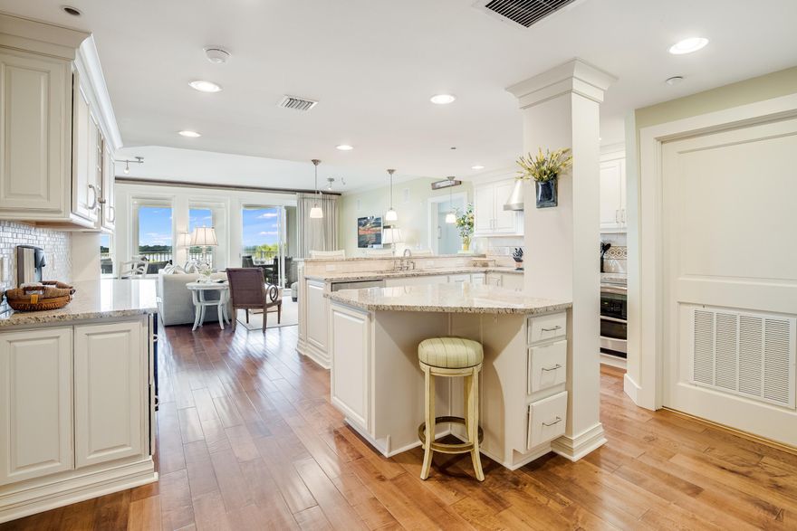 One-of-a-kind, completely remodeled residence, meticulously redesigned into a stunning 2-bed, 2.5-bath haven with a central den, ensuring every inch of space is both functional and luxurious. Captivating bay and marina views visible from every window! Relax on the expansive circular balcony, adorned with brand new luxury furniture, and immerse yourself with year-round sunsets and seasonal fireworks displays. The custom designed kitchen features a central island and a dry bar complete with a built-in coffee maker, ice maker, beverage cooler pull out, double ovens and a Wolf electric cooktop. Additional highlights of this residence include hardwood and tile flooring throughout, Sonos surround sound, smart thermostat, Ring Doorbell, alarm system, new HVAC, and a Steamist-equipped shower. Owners also have access to the private Solstice Club, an amenity for owners and their guests, featuring grills, expansive screened porch with gas fireplace, indoor bar, and a flat screen TV. The Grand Sandestin and Lasata welcomes you with gracious architecture and luxurious amenities including a fitness center, Ballyhoo bar, zero entry swimming pool, on-site check-in, and seasonal concierge services. Enjoy the location adjacent to the Village of Baytowne Wharf, a pedestrian market place that hosts a variety of dining and shopping venues as well as day & night activities for all ages.

As an introduction to the Sandestin lifestyle, we invite our new owners to explore amenities that make Sandestin special. The listing brokerage and seller(s) are presenting the buyer(s) of this property with (2) 90-minute rounds of Tennis court time, a golf foursome at one of our three championship courses, and a round of golf for up to four (4) players at the unrivaled Burnt Pine Golf Club.

Sandestin Golf and Beach Resort features more than seven miles of beaches and pristine bay front, four championship golf courses, 15 world-class tennis courts, a 226-slip marina, a fitness center, spa and celebrity chef dining. Shop, dine and play at the charming pedestrian village, The Village of Baytowne Wharf and more. Inside the gates of the resort, residents enjoy a balanced lifestyle of high-class living, spanning the 2,400 acres from the beach to the bay. Everything within the gates of the resort is accessible by golf cart or bicycle. The entire resort is interconnected by miles of pedestrian, bike and golf cart paths that weave through groves of live oaks, meandering past natural lagoons, fountains, man-made lakes, and meticulously landscaped fairways.