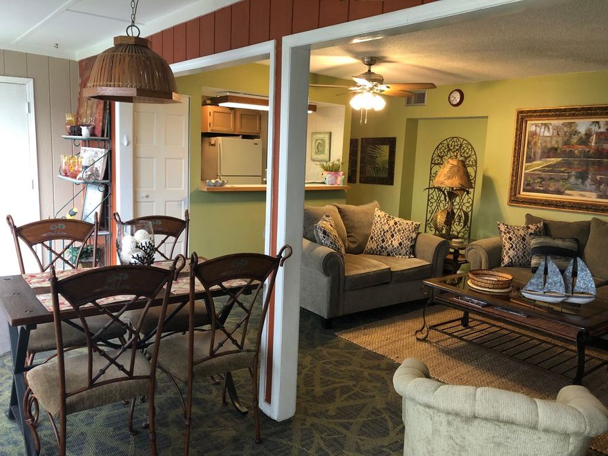 Cute 2 Bedroom. Delightfully furnished. Turn Key .Appliances convey. Washer/Dryer hook up. Updated Condo. First floor easy access. Across from the Pool and Tennis Courts. Ready for Occupancy. Long term or Short term rentals. Location in the heart of Destin. Great rental unit, vacation or long term. Centrally located. Close to the Beaches, Restaurants, Shopping & Entertainment. Amenities include: 3 pools, tennis, outdoor grills, community room, Community surrounded by a Lake. Buyer to verify all dimensions.