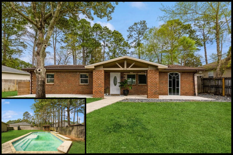 Don't miss this second chance to make this FWB pool home yours this summer!Plus, beat inflation & these high interest rates with a 2.25% assumable VA mortgage! This brick pool home is on a spacious, level lot, offering the convenience of living close to military bases, premier shopping and dining, and top-rated healthcare facilities. Inside, the sophisticated blend of tile & vinyl plank flooring, is stylish, durable & welcoming. The heart of this home is undoubtedly its open concept living space with a kitchen equipped with sleek granite countertops, stainless steel appliances, & an ambiance that's an entertainers paradise. It's the perfect gathering spot for friends & family, a place where memories are mad Step outside to discover an outdoor haven designed for both tranquility and entertainment. The expansive patio overlooking the glistening in-ground swimming pool is the perfect backdrop for al fresco dining or sunset cocktails. With a lush backyard surrounded by a privacy fence, your personal oasis is perfect for endless Florida summer fun. Plus, you can't beat the convenience of a half bath that is accessible from the bonus room and the back yard.
Retreat to the luxurious primary suite, a sanctuary of comfort featuring a custom walk-in closet that is designed to keep even the most extensive wardrobes organized. The en-suite bathroom features a walk-in tiled shower with glass door, a double vanity AND a dedicated bonus vanity for hair and makeup! Finally, with the tankless / on-demand hot water heater, every day begins and ends with endless hot water for a spa-like experience.
This is more than a house; it's a lifestyle. A place where every detail has been considered for your comfort and enjoyment, offering an exceptional value that's hard to find. Don't miss the opportunity to make this your home. Schedule your private tour today and step into the life you deserve.