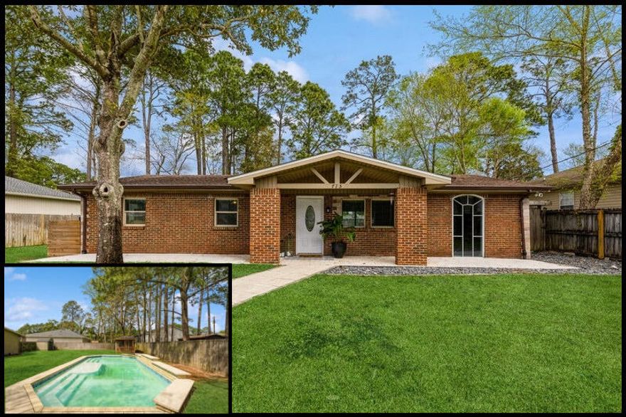 Don't miss this second chance to make this FWB pool home yours this summer!Plus, beat inflation & these high interest rates with a 2.25% assumable VA mortgage! This brick pool home is on a spacious, level lot, offering the convenience of living close to military bases, premier shopping and dining, and top-rated healthcare facilities. Inside, the sophisticated blend of tile & vinyl plank flooring, is stylish, durable & welcoming. The heart of this home is undoubtedly its open concept living space with a kitchen equipped with sleek granite countertops, stainless steel appliances, & an ambiance that's an entertainers paradise. It's the perfect gathering spot for friends & family, a place where memories are mad Step outside to discover an outdoor haven designed for both tranquility and entertainment. The expansive patio overlooking the glistening in-ground swimming pool is the perfect backdrop for al fresco dining or sunset cocktails. With a lush backyard surrounded by a privacy fence, your personal oasis is perfect for endless Florida summer fun. Plus, you can't beat the convenience of a half bath that is accessible from the bonus room and the back yard. 

Retreat to the luxurious primary suite, a sanctuary of comfort featuring a custom walk-in closet that is designed to keep even the most extensive wardrobes organized. The en-suite bathroom features a walk-in tiled shower with glass door, a double vanity AND a dedicated bonus vanity for hair and makeup! Finally, with the tankless / on-demand hot water heater, every day begins and ends with endless hot water for a spa-like experience.

This is more than a house; it's a lifestyle. A place where every detail has been considered for your comfort and enjoyment, offering an exceptional value that's hard to find. Don't miss the opportunity to make this your home. Schedule your private tour today and step into the life you deserve.
