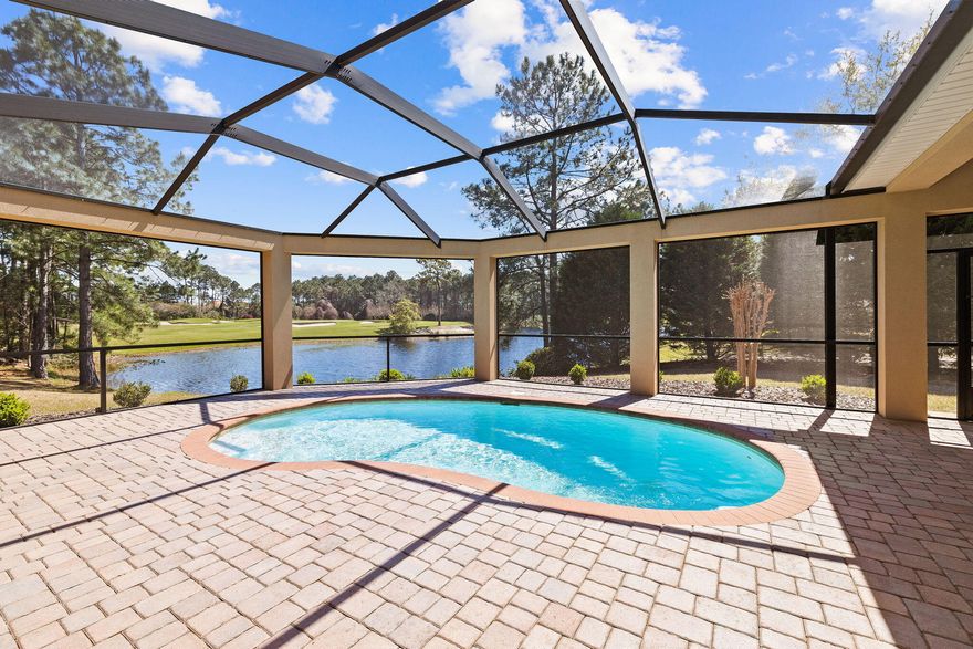 Experience luxurious living in the serene Stonebridge circle within the prestigious gated community of Kelly Plantation. This exquisite 4-bedroom, 3-bathroom Arthur Rutenberg home, complemented by an office, embodies elegance and comfort on a single level. Designed with an open concept, the residence boasts a living room, dining area, eat-in kitchen nook, sitting room, and a bonus room, offering versatility and ample space for every need. Greeted by natural light streaming through expansive windows, the spacious living room invites relaxation and gatherings. A designated dining area, perfect for hosting dinners or showcasing a grand piano, adds to the sophistication of the home. The chef's dream kitchen underwent a lavish renovation in 2019, featuring top-of-the-line stainless steel