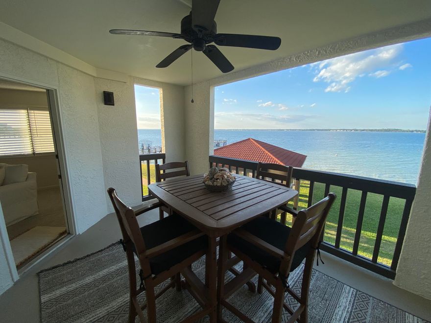Sound front, fully furnished, end unit,1 bedroom condo located on the 2nd floor of building 1 in the highly sought-after Sunset Harbor Palms! Move in ready! This unit has breathtaking views directly over the Santa Rosa Sound from the balcony as well as windows. Minutes walk to The Gulf. Spacious open floor plan with breakfast bar, beautiful kitchen with ample cabinet space, separate dining area and large living room. Bedroom has a lovely water view. Bathroom with granite and walk in shower. Currently on short term rental market with bookings. Appointment to show. Air Handler Rheem 2016. Amenities include: Community pool, fishing, covered gazebo with grills, elevators and more.  Buyer to verify all important information deemed necessary.