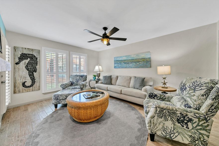 Beautifully updated 2 bedroom-2.5 bath condo in Tops'l Tennis and Beach Resort. This condo features an updated decor, ceramic tile, luxury vinyl flooring, new washer/dryer, new water heater and has an extra room for bunk room or office! Tops'l Resort is a hidden gem on the Emerald Coast with 52 gated private acres, 600 feet of private beach, restaurants as well as world class tennis and fitness center with indoor/outdoor pool. This would be a great second home or vacation rental!