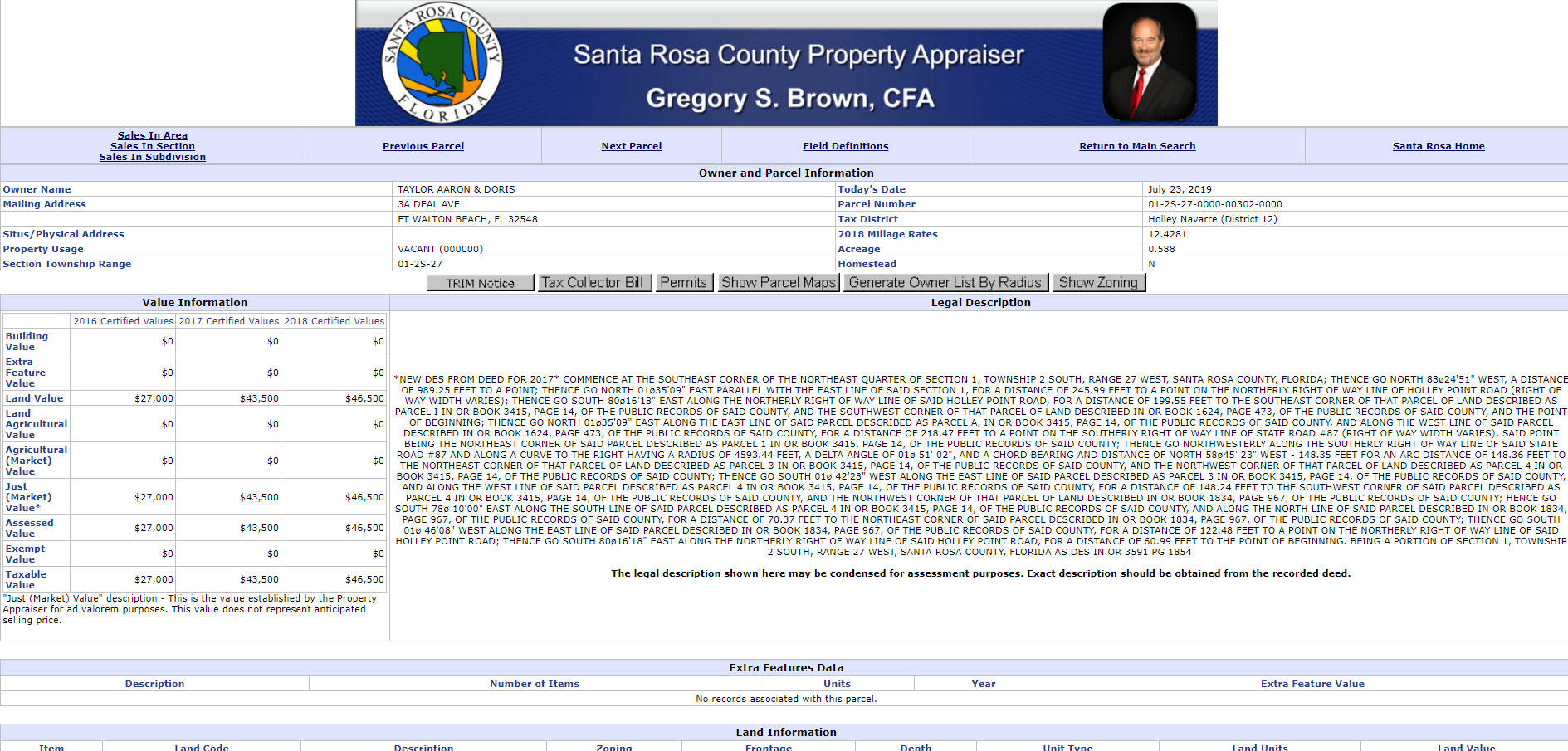 METES & BOUNDS - Land