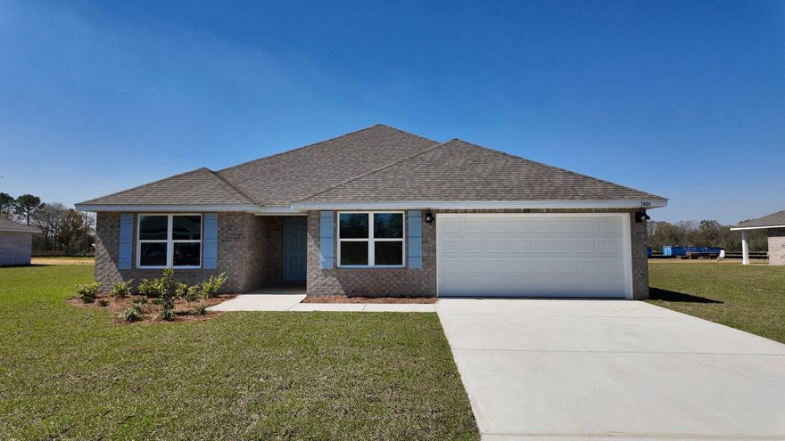 ALMOST COMPLETE in Charlie Day Estates, just minutes from shopping, dining, schools, & a short trip on SR-85 from the pristine beaches of Destin, Navarre, & Pensacola. The popular Sawyer model with its desirable open design for comfortable living & entertaining. 5 beds, 3 baths, covered patio, 2 car garage & awesome amenities. Well-designed kitchen features: GORGEOUS Quartz counter-tops stainless appliances, lg. island, smooth-top range, built in microwave, quiet dishwasher & pantry. Striking wood look flooring & PLUSH carpet in the bedrooms. The 'Smart Home Connect' System offers a variety of Smart Hm. Devices for your convenience. Bedroom 1 & adjoining bath has a separate shower, Garden tub, closet, beautiful Quartz counter-tops, double vanity & more. Great design & STYLISH curb appeal.