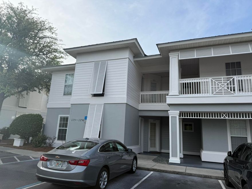 Discover resort living at its finest in this beautifully updated 2-bed, 2-bath condo located in the desirable Crystal Cove community within Sandestin Golf and Beach Resort. Buyer's choice to purchase as an investment property with a current tenant/lease thru April 2026 OR give notice to terminate the tenant/lease without penalty. Perfectly situated on the ground floor, this condo offers serene views of the tranquil creek, providing a peaceful retreat for you to relax and unwind. The unit features modern upgrades throughout, including flooring, paint, and fixtures. The open floor plan flows seamlessly from the spacious living area to the well-appointed kitchen, equipped with stainless steel appliances, ample storage, white quartz counter tops, coastal backsplash and white cabinets. The large primary suite offers a private ensuite bathroom, while the second bedroom and bathroom provide plenty of space for family or guests. Being sold unfurnished. Step outside onto your private screened patio, where you can enjoy morning coffee or entertain friends with sunset gatherings. Full size laundry room and walk-in living area closet. Being sold un-furnished. Photos in MLS without furniture have been photoshopped to demonstrate size of room. Units has assigned car parking space. Golf cart charging spaces are available through the association. There may be a waiting list. Seller is including golf cart in sale.

As an introduction to the Sandestin lifestyle, we invite our new owners to explore amenities that make Sandestin special. The listing brokerage and seller(s) are presenting the buyer(s) of this property with (2) 90-minute rounds of Tennis court time, a golf foursome at one of our three championship courses, and a round of golf for up to four (4) players at the unrivaled Burnt Pine Golf Club.

Sandestin Golf and Beach Resort features more than seven miles of beaches and pristine bay front, four championship golf courses, 15 world-class tennis courts, a 226-slip marina, a fitness center, spa and celebrity chef dining. Shop, dine and play at the charming pedestrian village, The Village of Baytowne Wharf and more. Inside the gates of the resort, residents enjoy a balanced lifestyle of high-class living, spanning the 2,400 acres from the beach to the bay. Everything within the gates of the resort is accessible by golf cart or bicycle. The entire resort is interconnected by miles of pedestrian, bike and golf cart paths that weave through groves of live oaks, meandering past natural lagoons, fountains, man-made lakes, and meticulously landscaped fairways.

