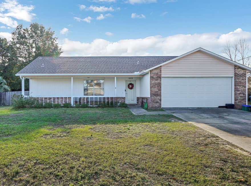 Back on the market at no fault to the seller. Welcome to our charming 3 bedroom, 2 bathroom house south of I-10 and move in ready. As you enter the home, you will be greeted by a cozy living room with plenty of natural light. The living room flows seamlessly into the dining area and fully equipped kitchen, which features stainless steel appliances and attached formal dining room. With a split bedroom floorplan, each room offer plenty of space for rest and relaxation. The master bedroom features a comfortable a huge walk-in closet and an en-suite bathroom with a shower. The other two bedrooms share a full bathroom with a bathtub. Complete with a large backyard, perfect for outdoor entertaining, and a open patio where you can relax and enjoy the beautiful Florida weather.