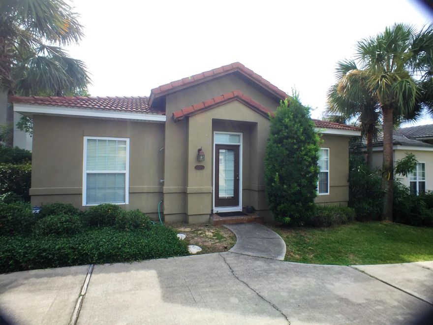 This adorable 3BR/2BA home is located in the quaint neighborhood of Tuscany. This home features an open and airy floor plan floor plan with high ceilings and a spacious living, dining, and kitchen area. The master suite includes two walk in closets, a double vanity, and access to the screened in patio. Enjoy time relaxing on the wrap around porch complete with bench seating and a fenced back yard. A non-warranted washer/dryer has been included for your convenience. Tuscany features a community pool and is conveniently located near dining, shopping, and just blocks from the beach! This rental is pet friendly with approval and deposit.