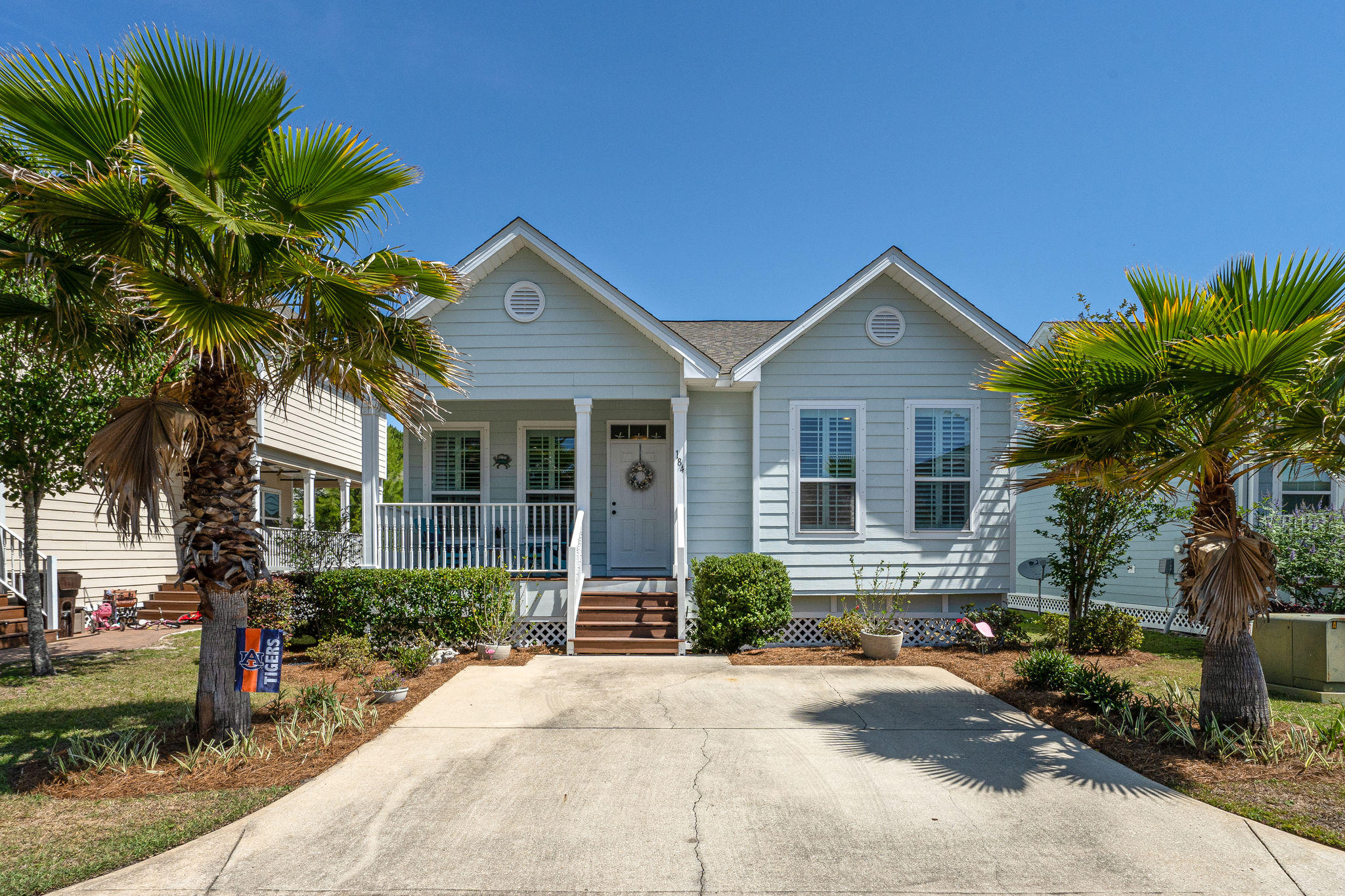 Quaint single level beach cottage just north of 30A awaits! Perfect as a full time or vacation home. The home welcomes you to relax and enjoy with room for family & friends inside & out. **3D Tour** The living/kitchen area is open with split bedrooms. The Master has an attached bath- double sinks, soaking tub & separate shower. Guest bedrooms are located at the front of the home with hall full bath. The 3rd bedroom bunkbeds remain. Ready to enjoy the salt air? A rear storage building has room for bikes & beach toys. Located between 30A and 98, the location is perfect for beach life with several nearby beach accesses, Santa Rosa Golf & Beach Club, Gulfplace with restaurants, shops, entertainment &festivals. And easy access to 98 for Destin to PCB-nearby is Sacred Heart Hospital, Grand Blvd