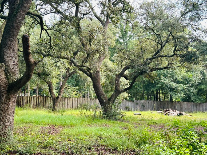 1.24 acres of improved land, corner lot zoned R1M off Hwy 87. Only 22miles to Navarre beach & 6 miles to I10. The lot is situated under a beautiful canopy of large mature Oaks, providing the feeling of quiet peaceful living with sounds of nature to relax to, while feeling the cool breezes blowing under the shade of the oaks. This property has a 400sq' tiny home. A 200-amp service pole is in place, and 2 FP&L halogen lights are on the property; city water and septic. Plenty of space for a Dream Home!