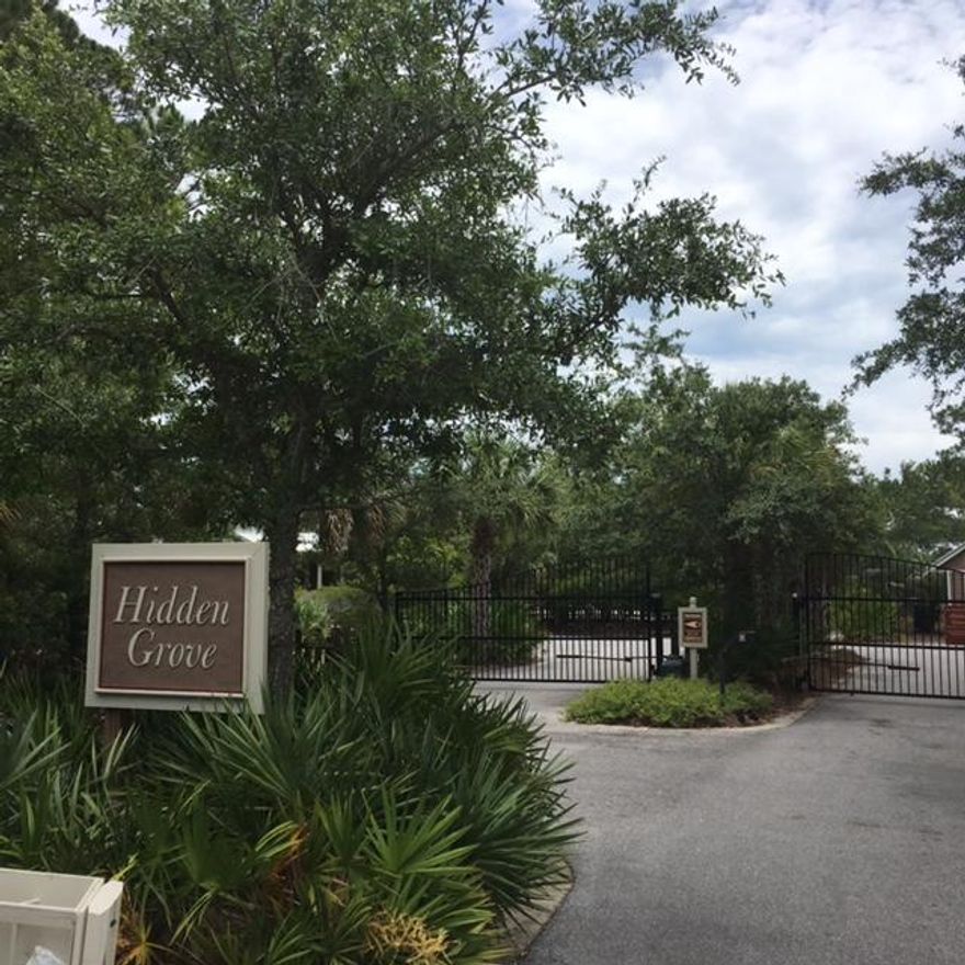 Hidden Grove is a must see rental restricted community. Beautiful, private, gated with lush vegetation and a private pool. Close to Sacred Heart Hospital, Grand Boulevard Topsail State Park and Hwy 30A. With no build out time, this is the perfect lot.