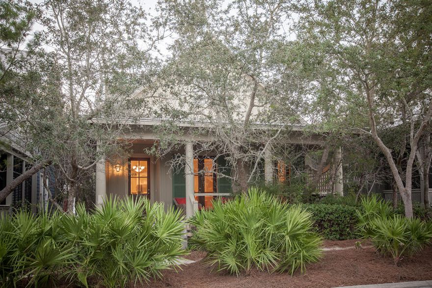 BEING SOLD ''AS IS'' and furnished. This 3 bedroom, 3.5 bath home is located in the heart of WaterColor (Cottage District) close to town center and a 5 minute stroll to the beach. With an open floor plan on the first floor, you can have large family gatherings and room to roam. Kitchen, living room dining room are open and expansive. Unusual for homes built in the early years of development. Wood floors located in all rooms except for the bedrooms. The Master Bedroom and Bath is located on the main floor. 2 very large bedrooms with 2 queen beds located in each are located on the second floor and each bedroom has it's on individual baths.