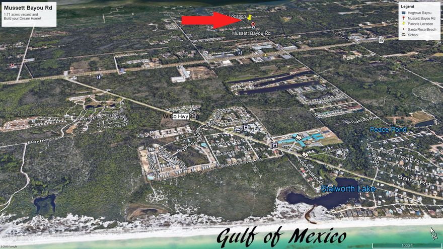 Beautiful vacant parcels on Mussett Bayou Rd. These 2 parcels equal to approx one and three quarter acre. Build your dream home. Not in Flood Zone and No Wet lands on this lovely land. Zoned Residential Conservation 2 units per acre. There is a recorded easement that runs with the land from Mussett Bayou Rd along the north side of the parcels.