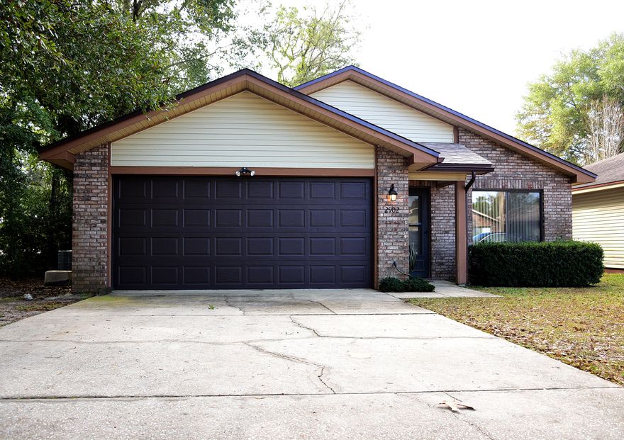 Take a look at this well maintained, centrally located 2 bedroom 2 full bath home in popular Cedar Ridge subdivision. Ideal location is 3.5 miles to Eglin AFB, Duke Field, NWF state college, Hospital, shopping, and close to top ranking schools. Enter the spacious living room with vaulted ceiling, lots of windows and separate dining area. Kitchen has new appliances and lots of room for a breakfast table and chairs. The sliding door leads to large fully fenced back yard. Master BR has en-suite full bathroom, large walk in closet. Second bedroom with spacious closet, is across from a full bathroom. The huge two-car converted garage adds living space that can be used as a guest bedroom/office/man cave/playroom or extra storage; has large walk-in closet, ceiling fan and