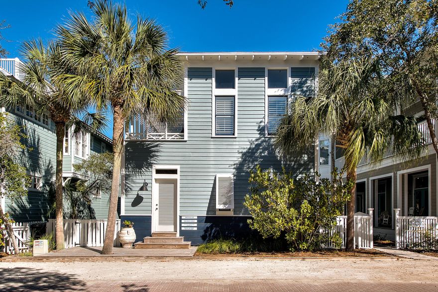 Amazing opportunity to own this exceptional beach home located in Seaside, FL! Features include a reverse layout concept with an open, spacious living area that seamlessly flows into the casual dining area and updated kitchen. Enjoy multiple, generously sized covered and open porch spaces that allow for southern outdoor living at its finest. The current owners have meticulously maintanined this home and just recently added a new HVAC system, updated appliances and new hardwood flooring throughout! This 3 bedroom, 4 bath home comes with the ability to expand the home into the large backyard space, which is rare for most homes in Seaside. Add on to the current home or build a carriage home out back for extra living space and sleeping arrangements if needed! Call today for more info!