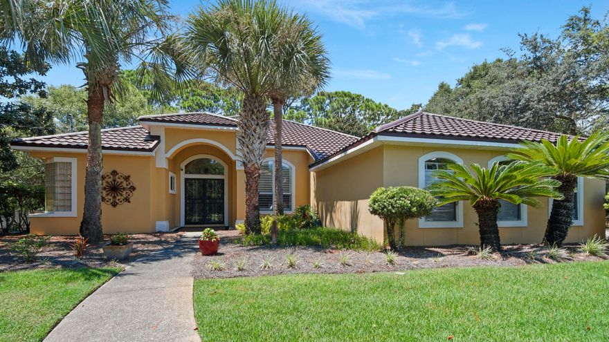 This Gulf Pines 4-bedroom, 2-bathroom lakefront home offers 2,338 square feet with deeded beach access.  Enjoy life on the water with a serene backyard setting, complete with a new dock. Just a quarter-mile away, you have convenient and private beach access for endless coastal enjoyment.

Inside, an open floor plan connects living areas seamlessly. The multiple living spaces open up to the kitchen and breakfast dining area, as well as boasting a formal dining area with plantation shutters.   A convenient screened-in porch can be accessed from multiple areas in the home.

Practical features include a 2-car garage with a third space for the Yamaha golf cart that conveys with the sale, a reliable generator, and a partially furnished interior. Explore this coveted area of Gulf Pines in Miramar Beach, close to retail and restaurants, by golf cart or take leisurely strolls along the beach. Don't miss the chance to own this lakefront retreat with coastal convenience. Schedule a showing today to experience its charm.